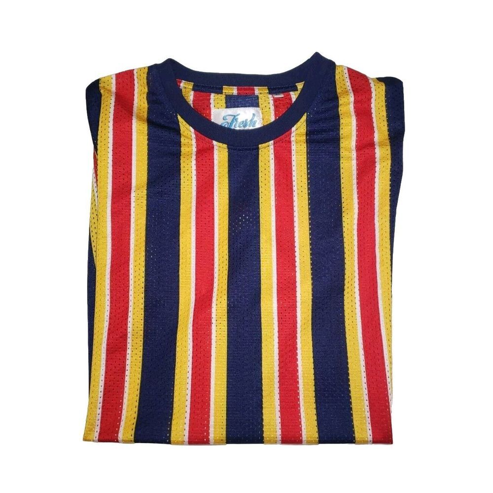 Fresh Prints Of Bel Air Mens Shirt XL‎ Striped 90s TV Hip Hop Will Smith